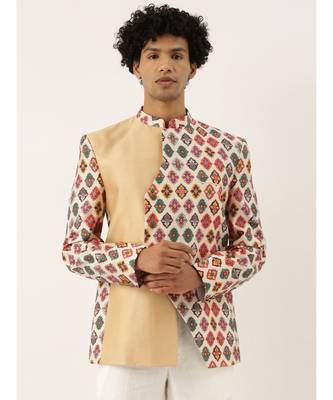 Chanderi Printed Bandhgala 1