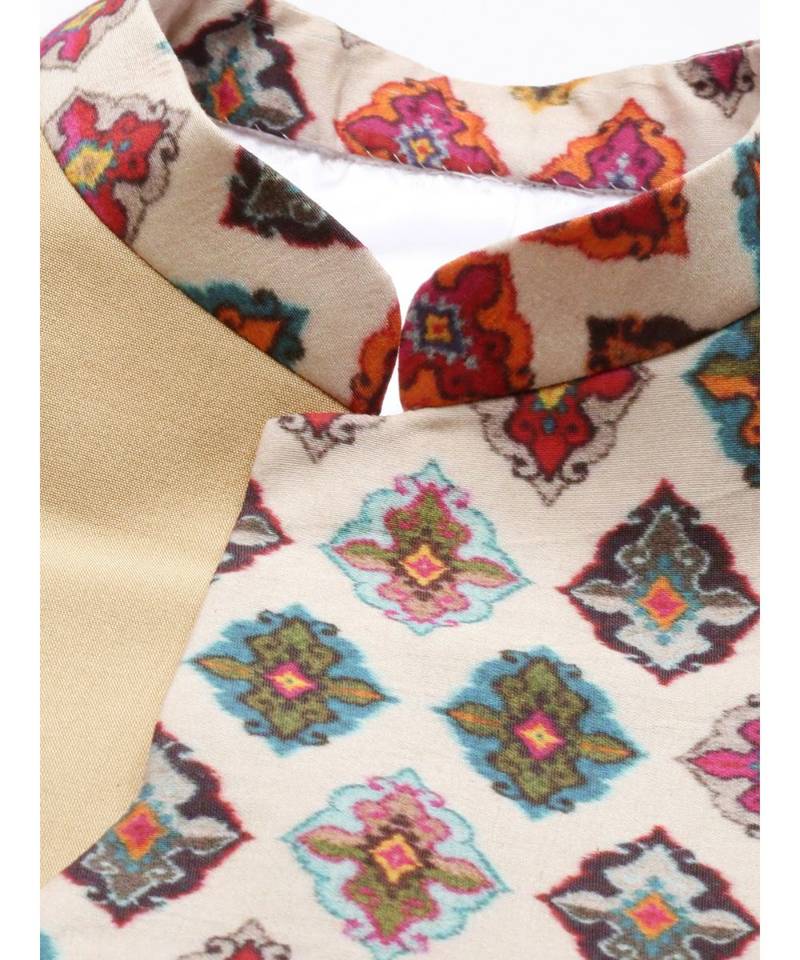 Chanderi Printed Bandhgala