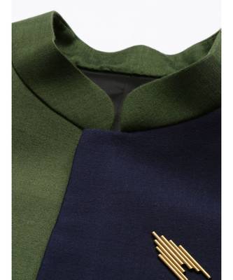 Classic Embellished Blue Green Bandhgala 3