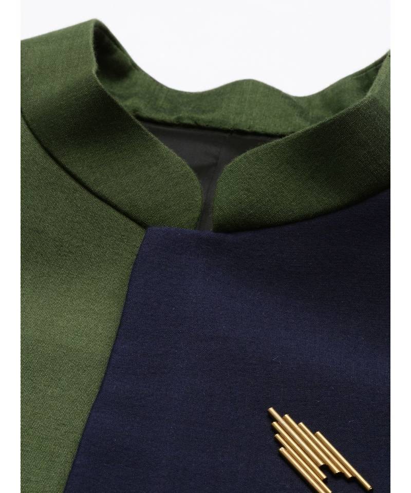 Classic Embellished Blue Green Bandhgala