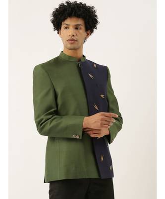Classic Embellished Blue Green Bandhgala 6