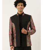 Chanderi Silk Printed Bandhgala