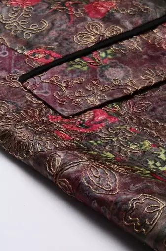 Chanderi Silk Printed Bandhgala