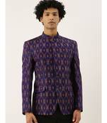 Ikat Purple Bandhgala