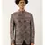 Chanderi Brown Printed Bandhgala