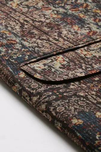 Chanderi Brown Printed Bandhgala