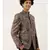 Chanderi Brown Printed Bandhgala