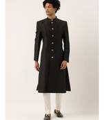 Black Classic Cut Away Sherwani