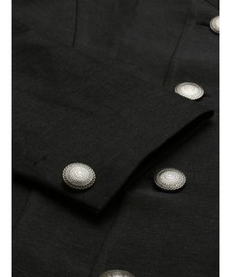 Black Classic Cut Away Sherwani 3