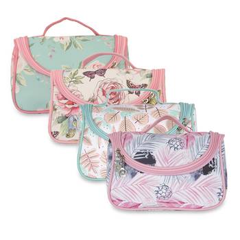 NFI essentials Floral Print Cosmetics Pouch Makeup Pouch Vanity Case Jewellery Pouch  (Pack of 4) 1