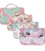 NFI essentials Floral Print Cosmetics Pouch Makeup Pouch Vanity Case Jewellery Pouch  (Pack of 4)