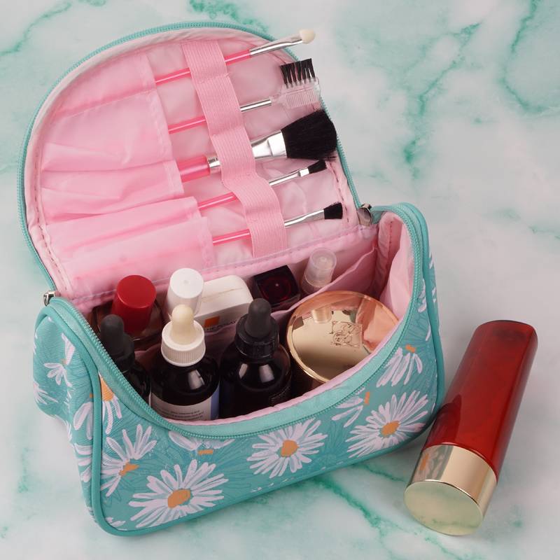 NFI essentials Floral Print Cosmetics Pouch Makeup Pouch Vanity Case Jewellery Pouch  (Pack of 4)