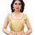 Gold art silk piping design readymade blouse