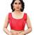 Red art silk piping design readymade blouse