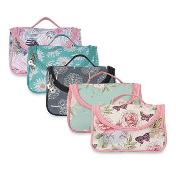 NFI essentials Floral Print Cosmetics Pouch Makeup Pouch Vanity Case Jewellery Pouch  (Pack of 5) 1