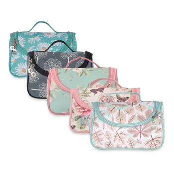 NFI essentials Floral Print Cosmetics Pouch Makeup Pouch Vanity Case Jewellery Pouch  (Pack of 5) 1