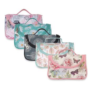 NFI essentials Floral Print Cosmetics Pouch Makeup Pouch Vanity Case Jewellery Pouch  (Pack of 5) 1