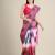 Multicolor woven blended cotton saree with blouse