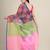 Multicolor woven blended cotton saree with blouse