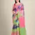 Multicolor woven blended cotton saree with blouse