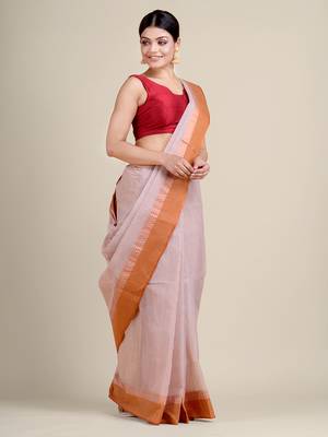 Off white woven pure cotton saree  2