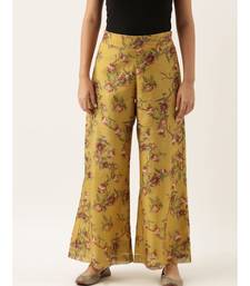Chanderi Yellow Printed Palazzo