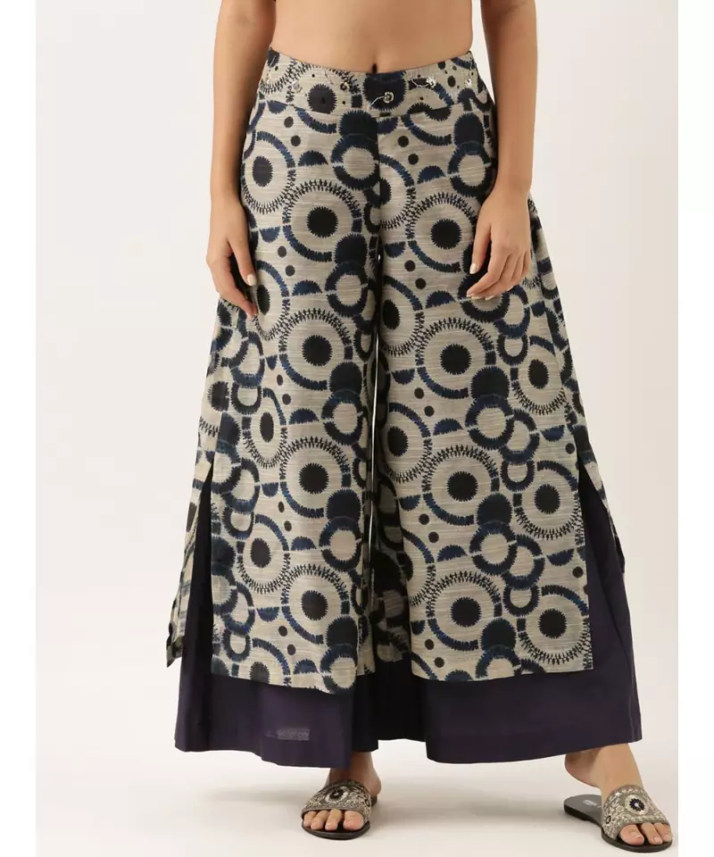 Chanderi Blue Palazzo
