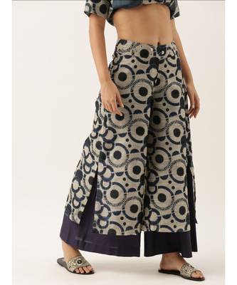 Chanderi Blue Palazzo 3