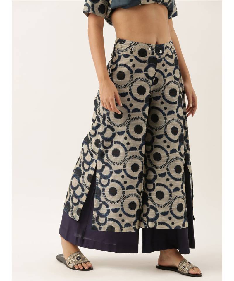 Chanderi Blue Palazzo