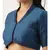 Blue Linen Silk Collar Blouse