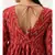 red Ikat Silk Long top