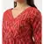 red Ikat Silk Long top