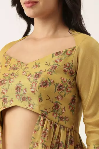 Chanderi Mustard Blouse