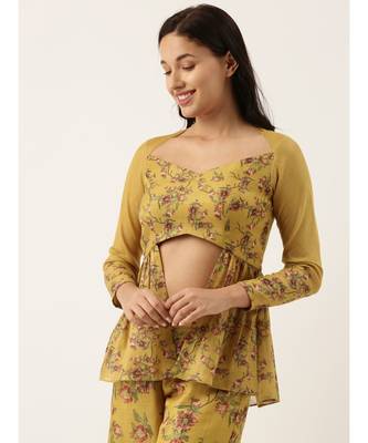 Chanderi Mustard Blouse 5