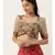 Brown Silk Jaquard Blouse