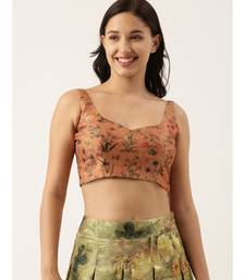 Rust Orange Chanderi Blouse