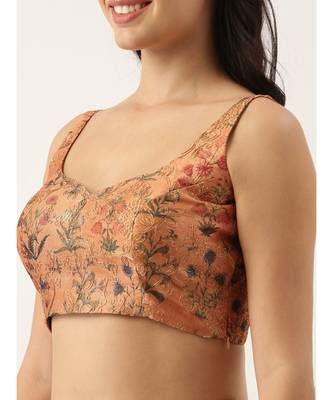 Rust Orange Chanderi Blouse 3
