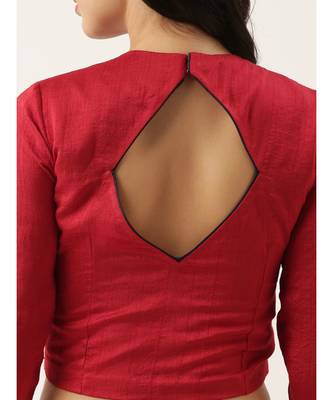 Silk Red Sequened Blouse 2