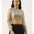Grey Black Back Open Chanderi Blouse