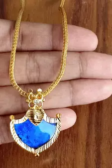 Blue agate pendants