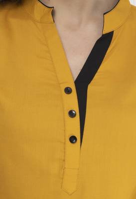 Mustard  Rayon printed Stitched   kurta with   palazzo 4