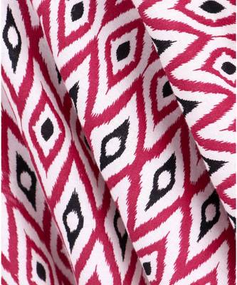 red cotton printed stitched   frock 5