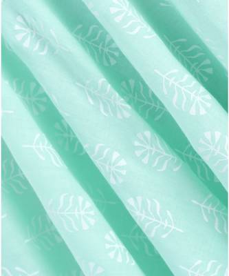 green cotton printed stitched   frock 5
