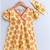 yellow cotton printed stitched   frock