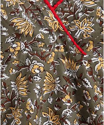 grey cotton printed stitched   frock 7