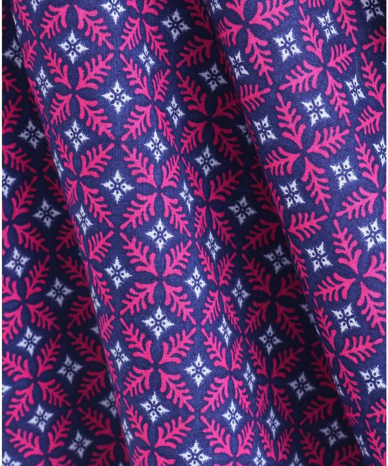 purple cotton printed stitched   frock