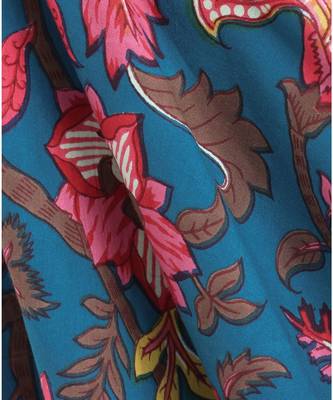 Blue cotton printed stitched   frock 8