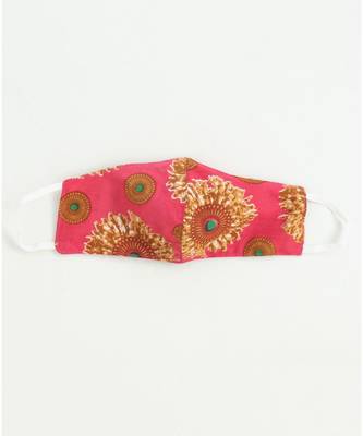 Pink cotton printed stitched   frock 5