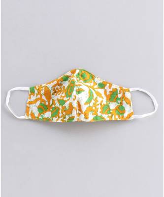 green cotton printed stitched   frock 7