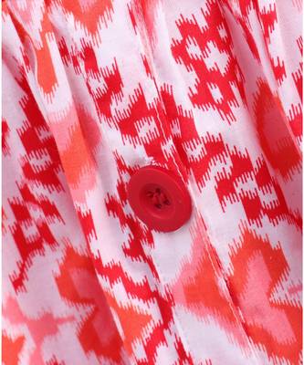 pink cotton printed stitched   frock 8